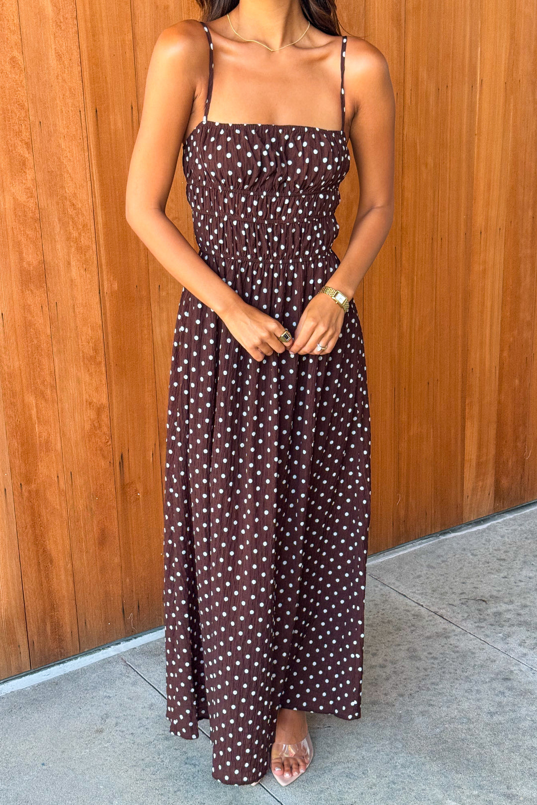 High Hopes Polka Dot Maxi Dress