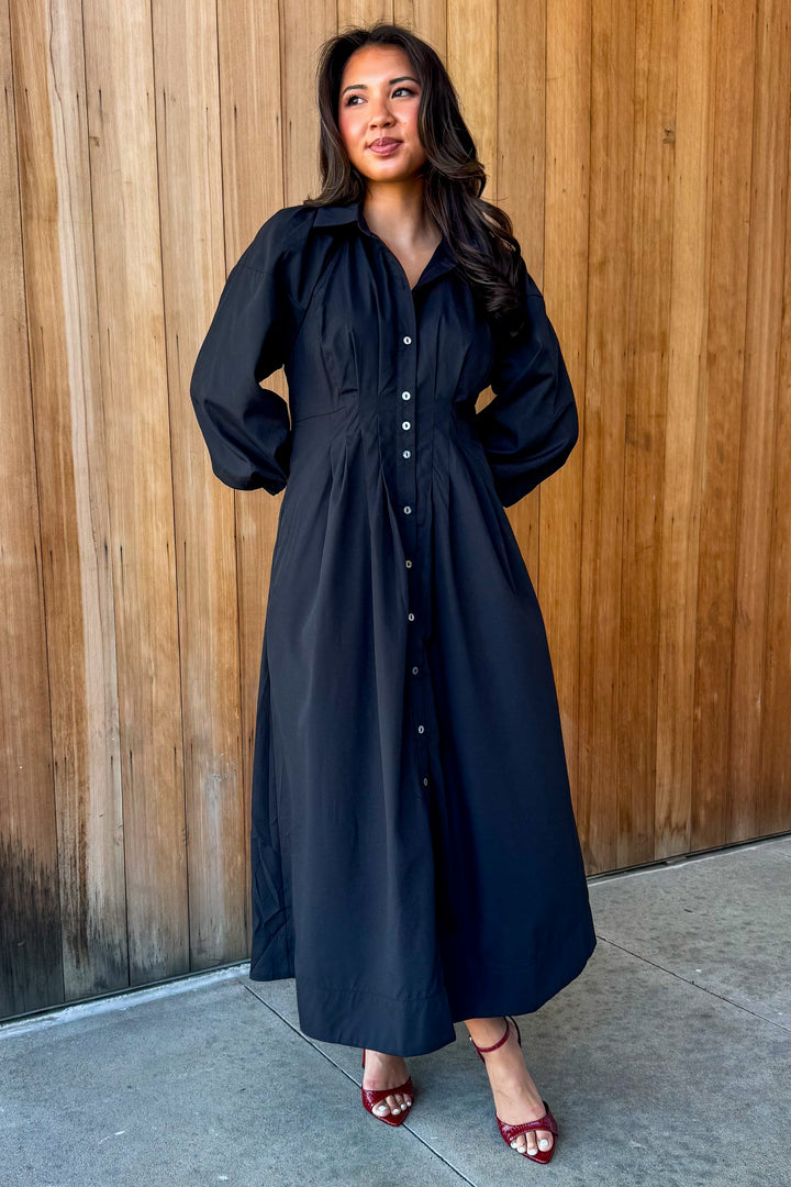 Say Something Collared Midi Dress