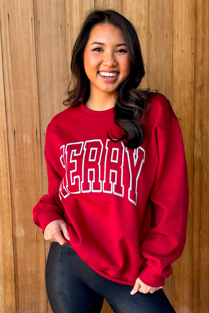 Merry Cardinal Red Sweatshirt