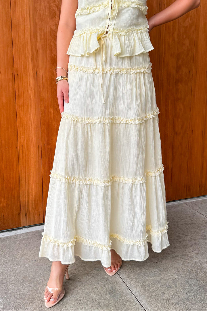 Feeling Sparks Tiered Maxi Skirt