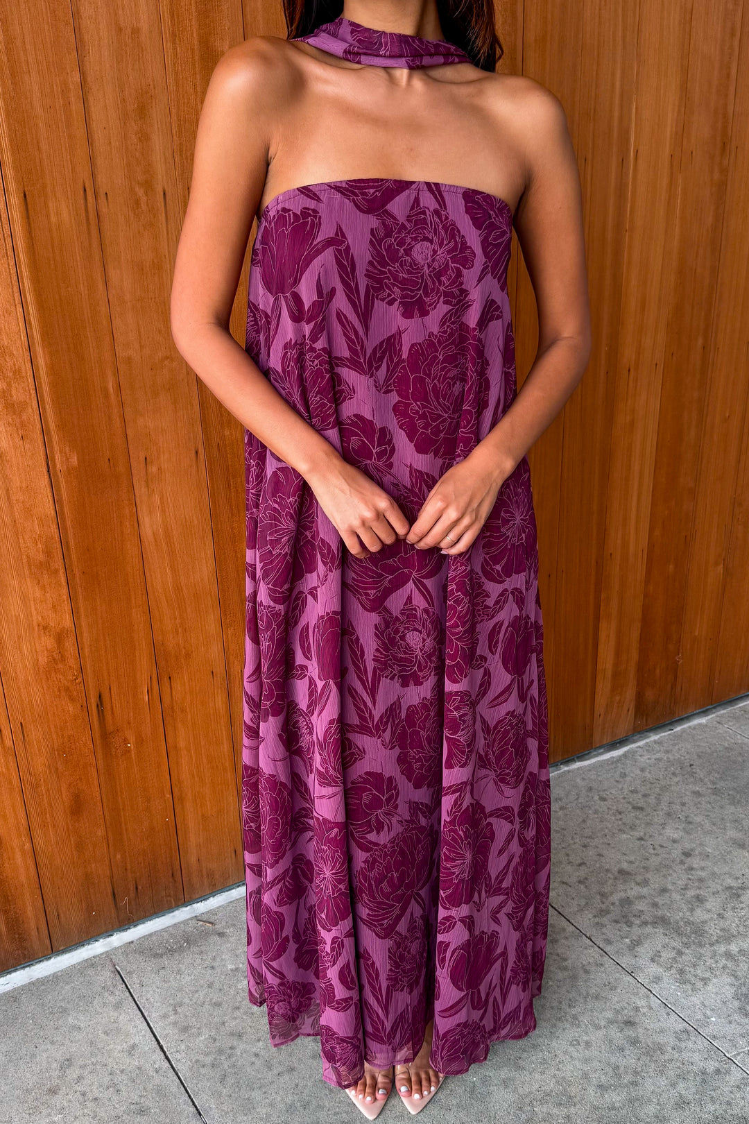 Charming Always Floral Strapless Dress