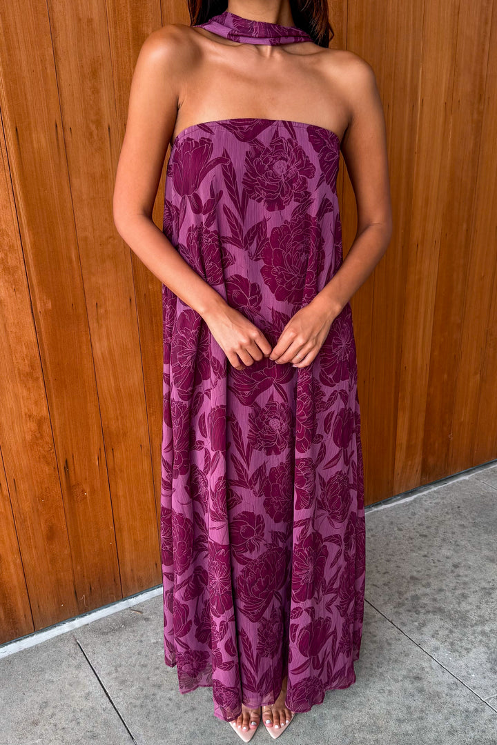 Charming Always Floral Strapless Dress