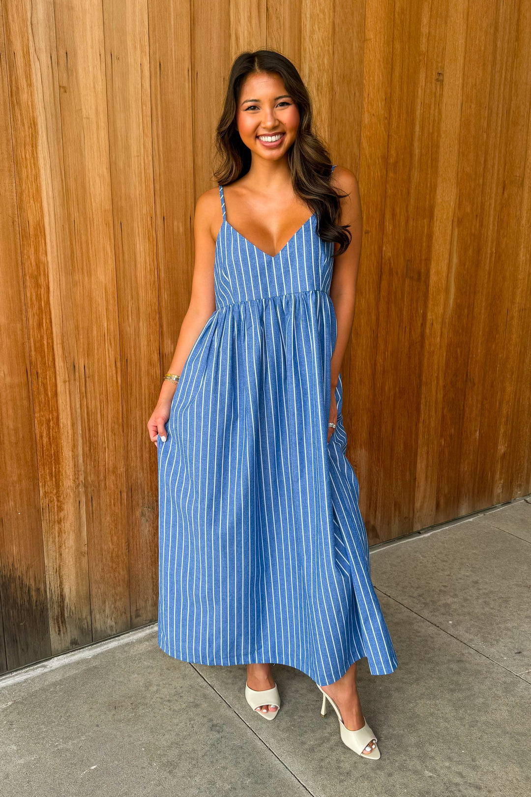 Coastal Love Striped Maxi Dress Anjouil's Coastal Love Striped Maxi Dress Anjouil's