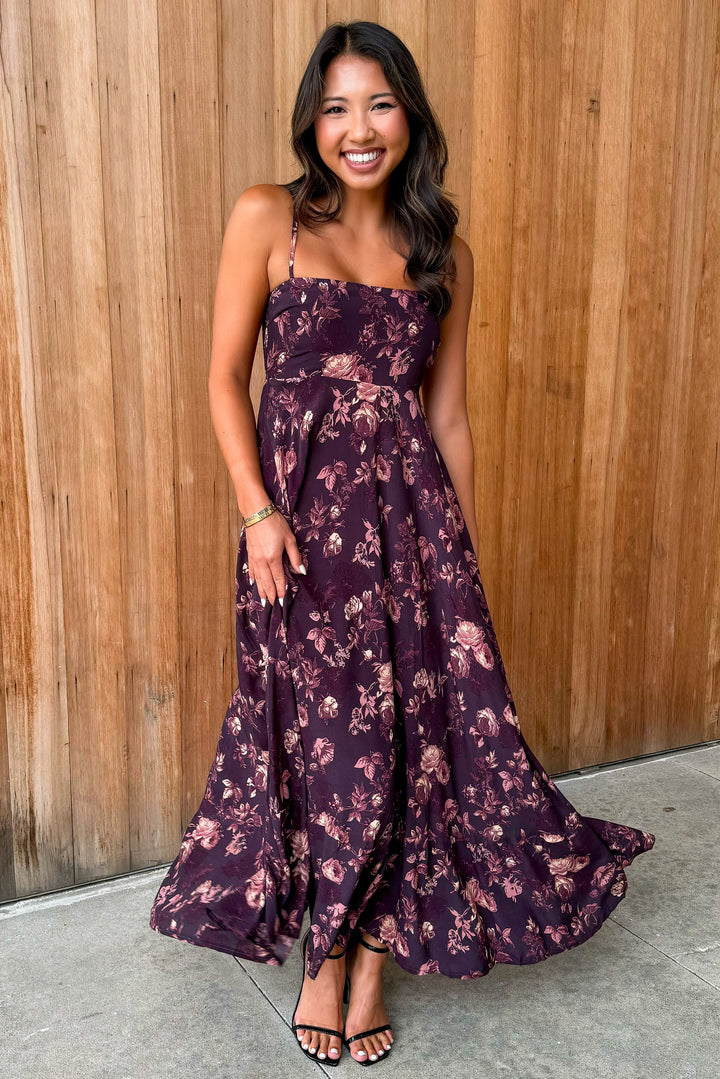 Sweet Melody Brown Maxi Dress