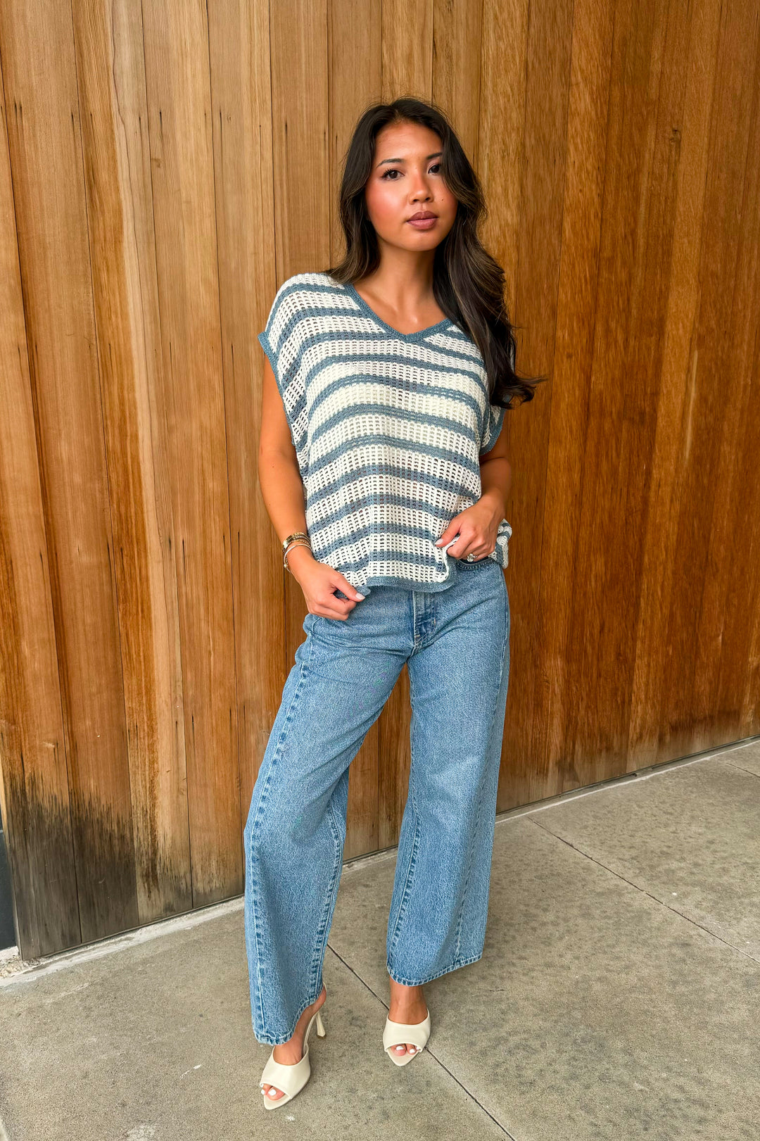 Read my Mind Oversized V-Neck Sweater Top