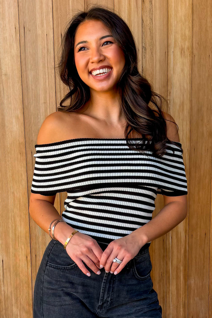 Set The Tone Striped Top