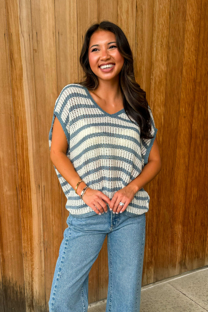 Read my Mind Oversized V-Neck Sweater Top
