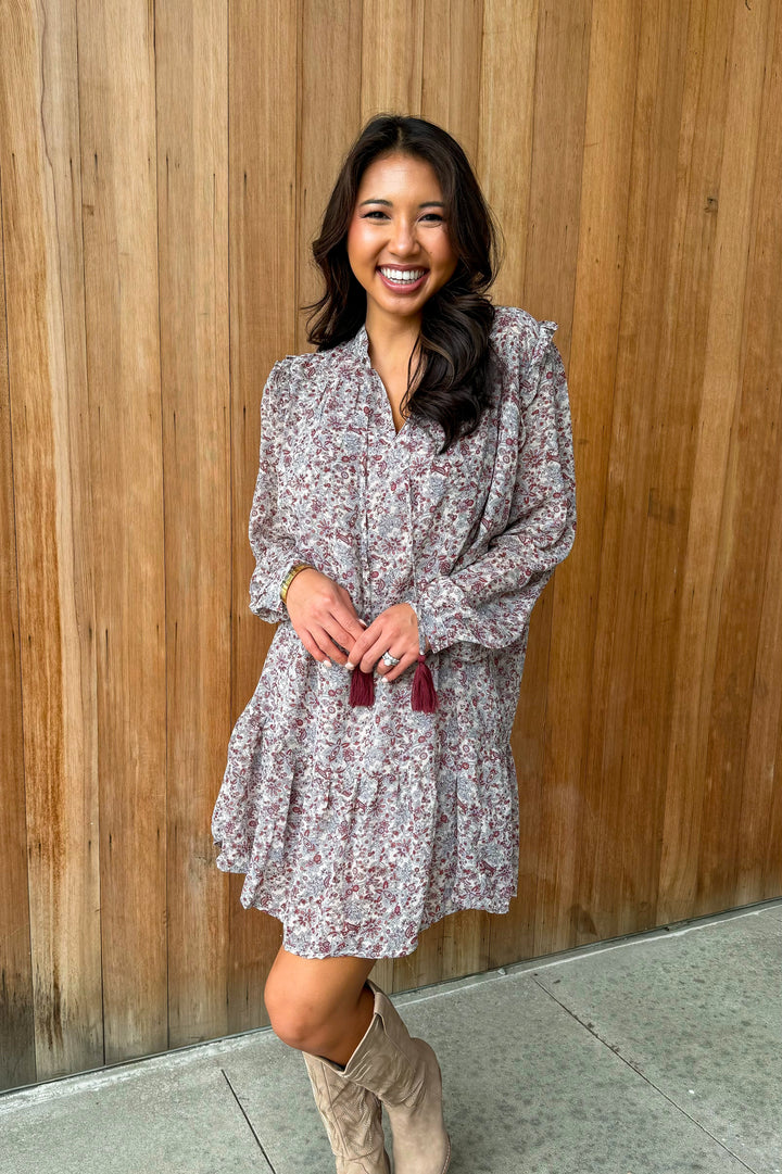 Secret Gardens Floral Long Sleeve Dress