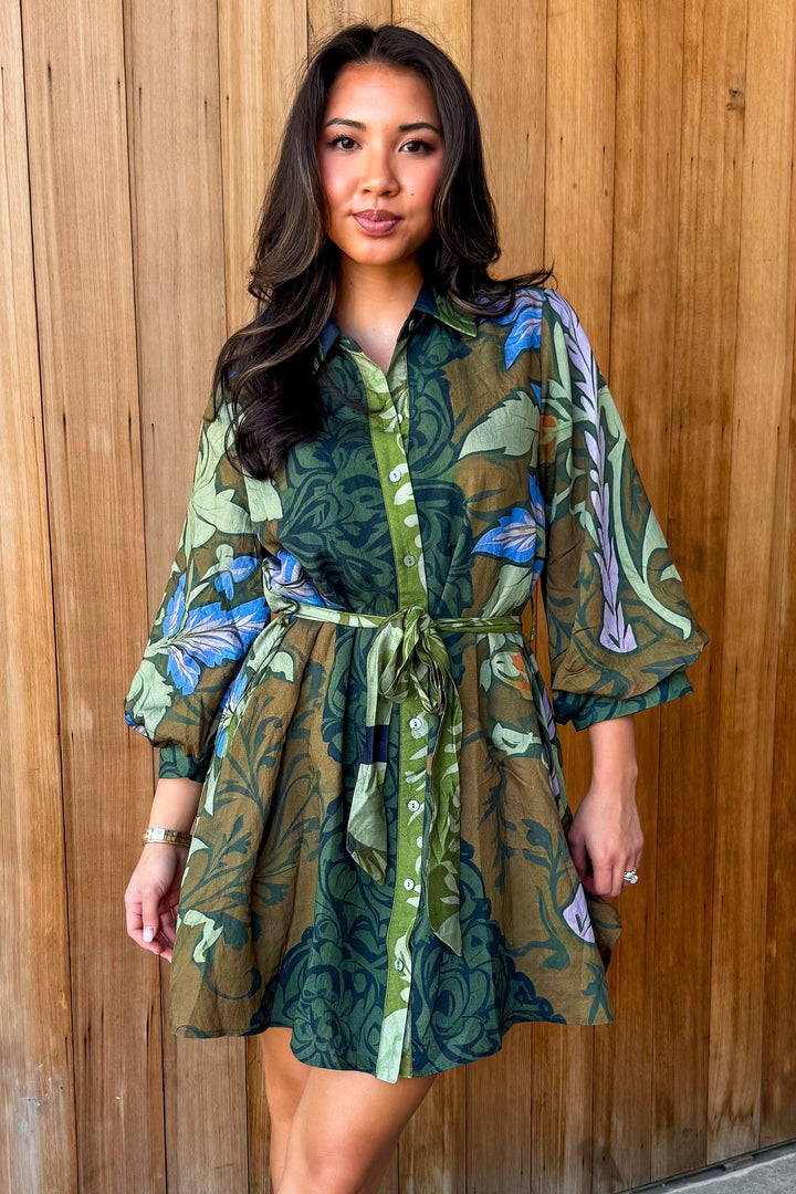 Bold Touch Botanical Print Dress