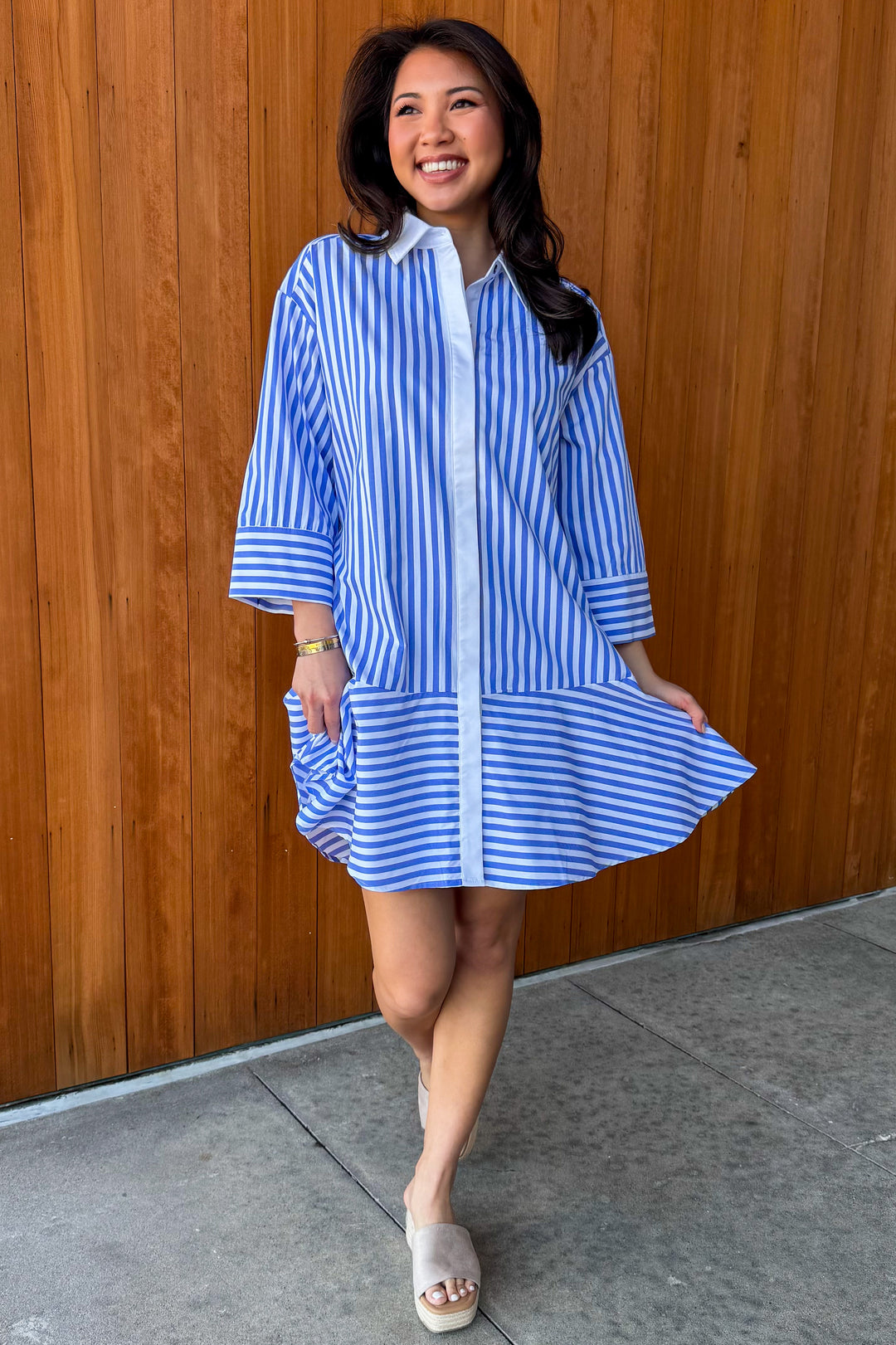 Charmed Feeling Dress- Blue