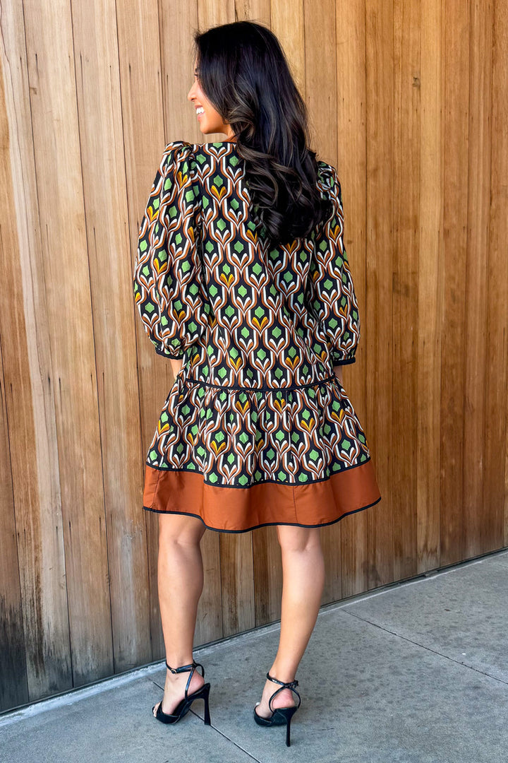 Coffee Date  Printed Dress