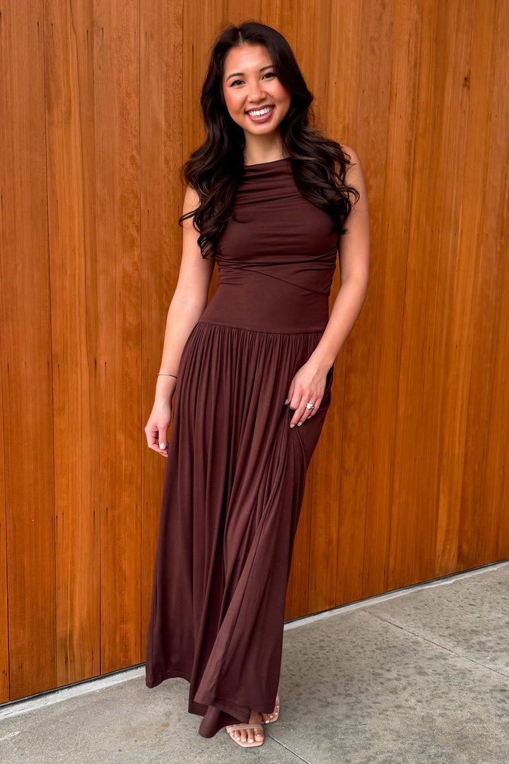You know Me Maxi Dress - Dark Brown