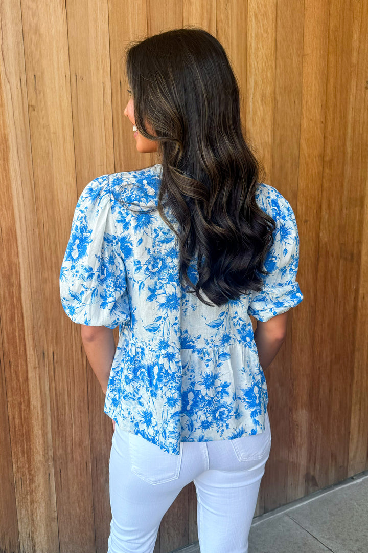 Tied to Perfection Linen Bow Top