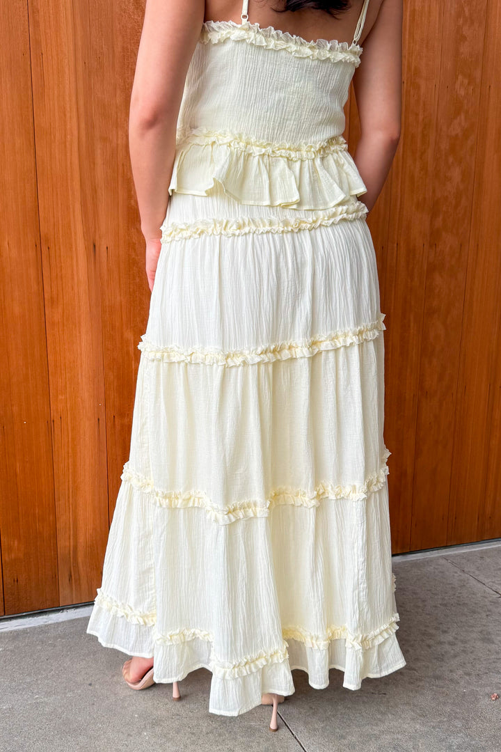 Feeling Sparks Tiered Maxi Skirt