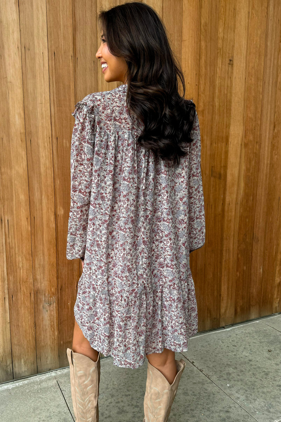 Secret Gardens Floral Long Sleeve Dress