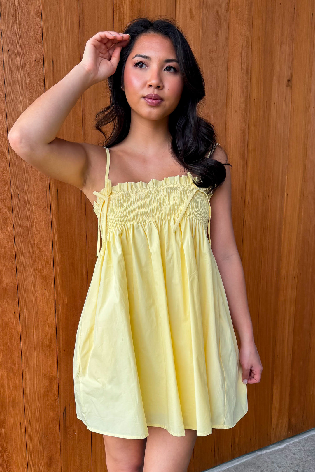 Sundazed Smocked Mini Dress - Yellow