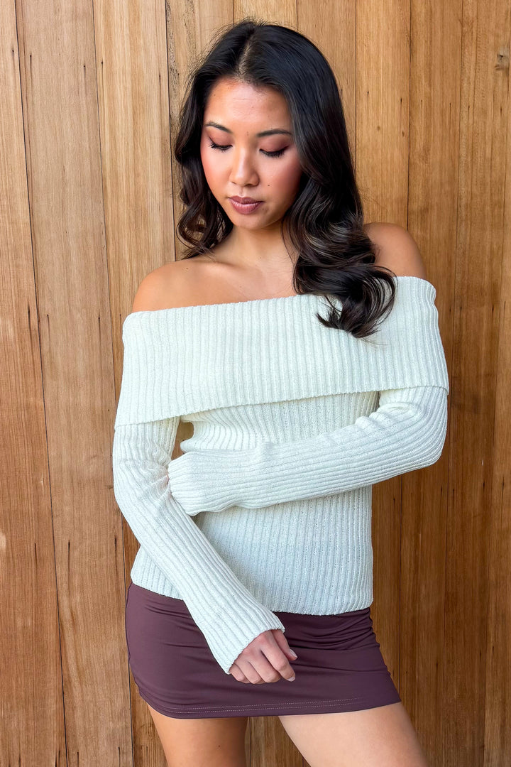 Main Character Off the Shoulder Top - White