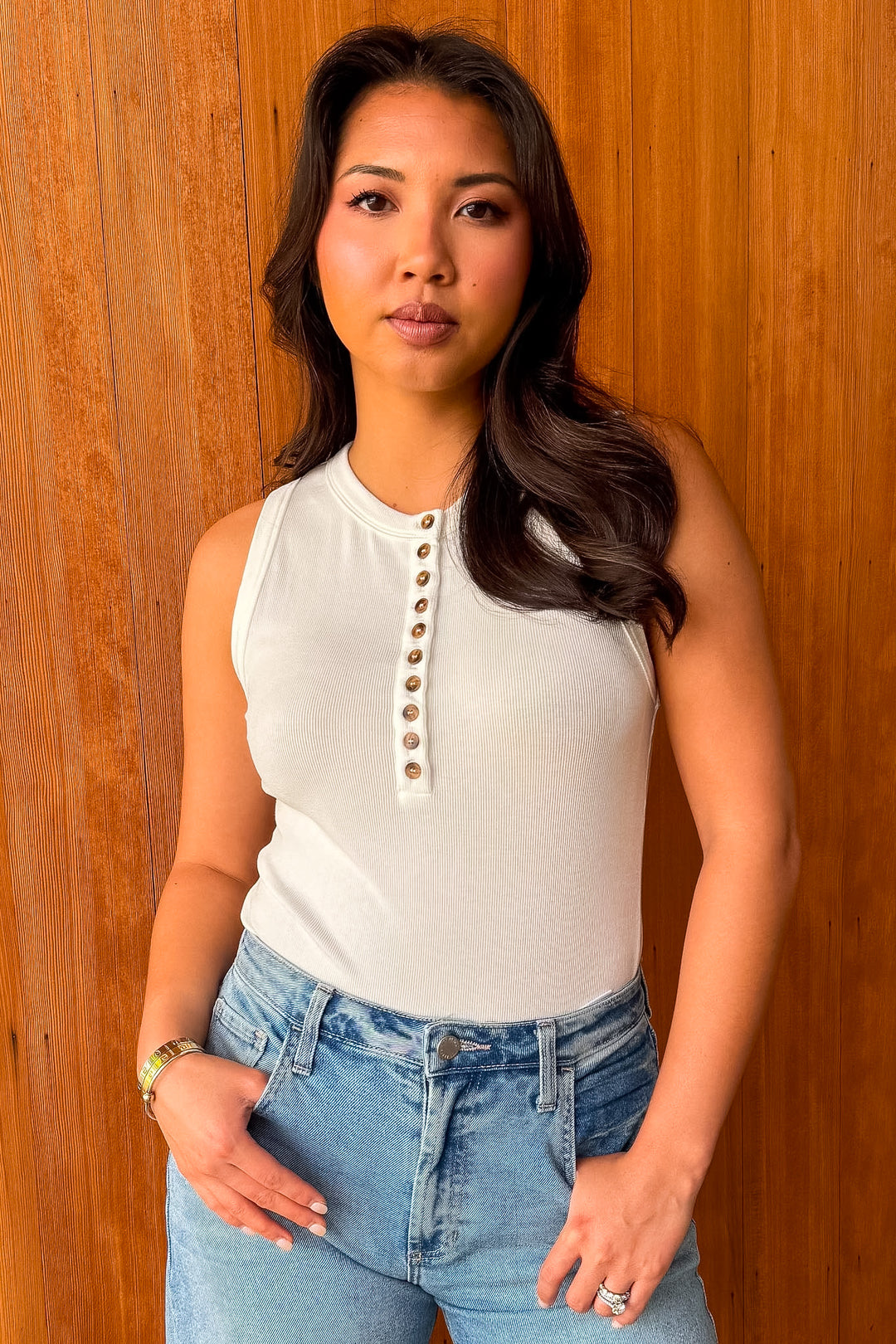 Low Key Knit Tank - Off White