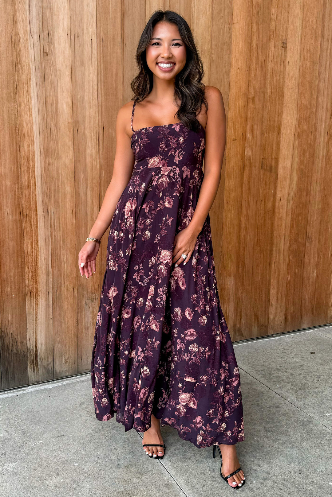 Sweet Melody Brown Maxi Dress