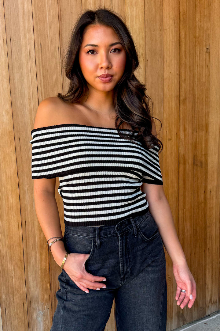 Set The Tone Striped Top