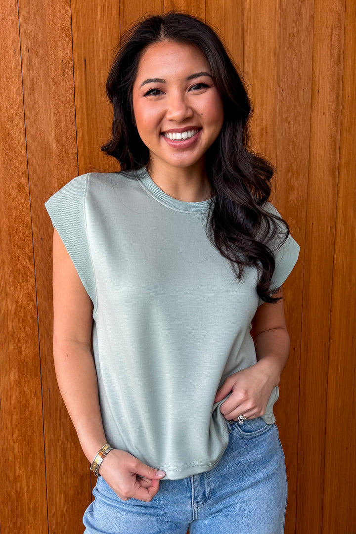 Easy Love Top- Sage