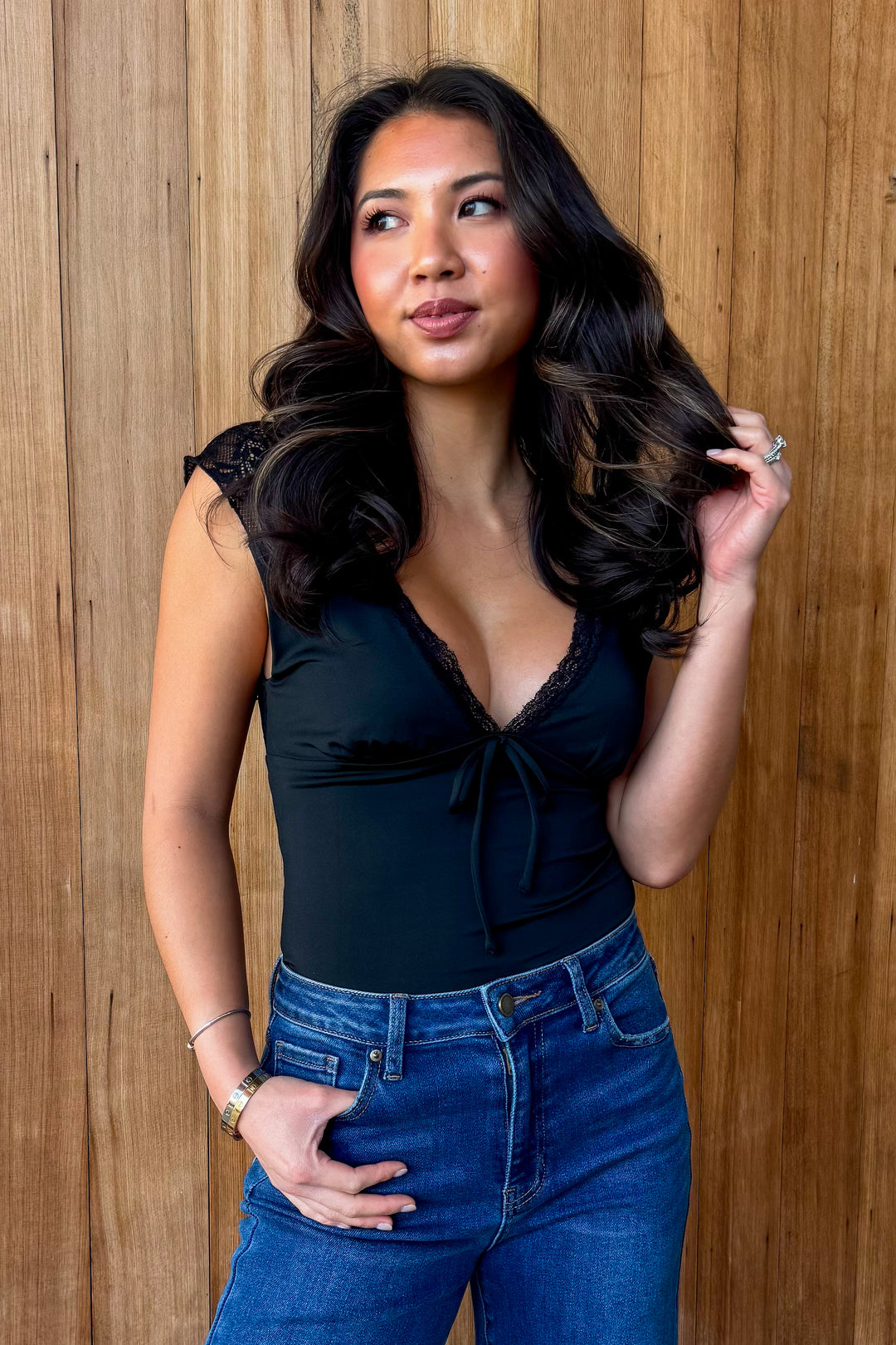 Lucky you V-neck Lace Top