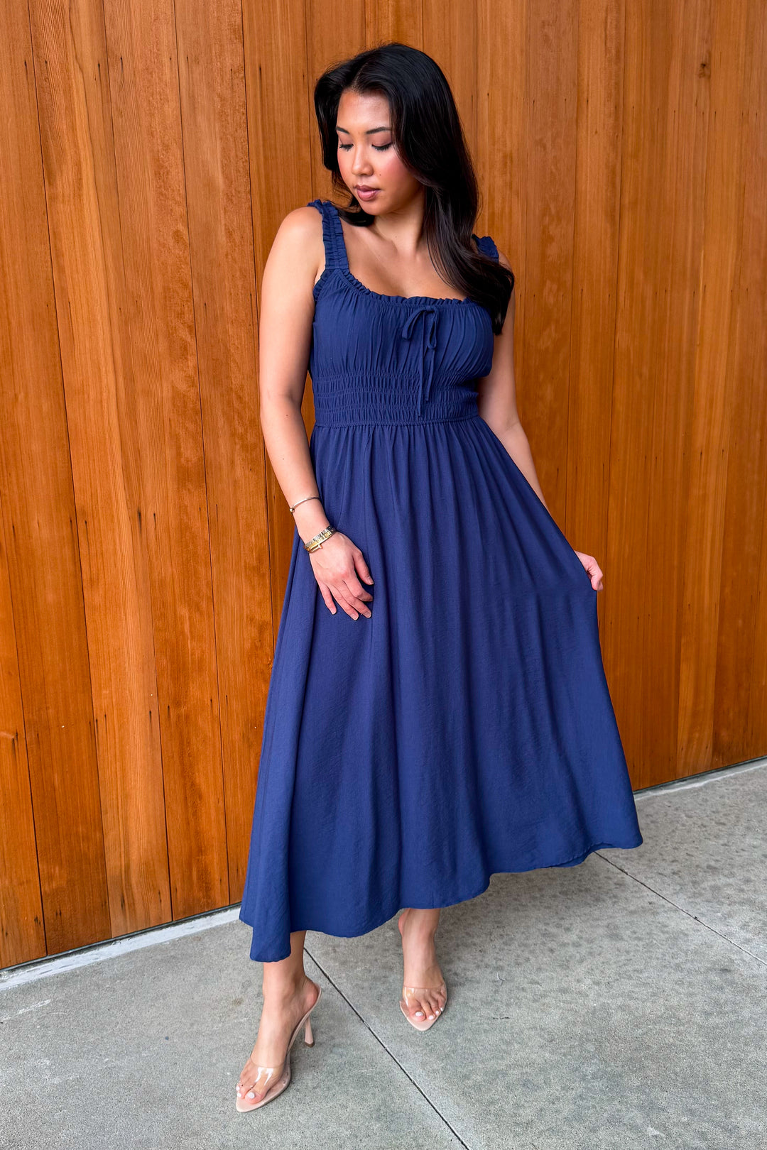 Happy Place Dress- Navy