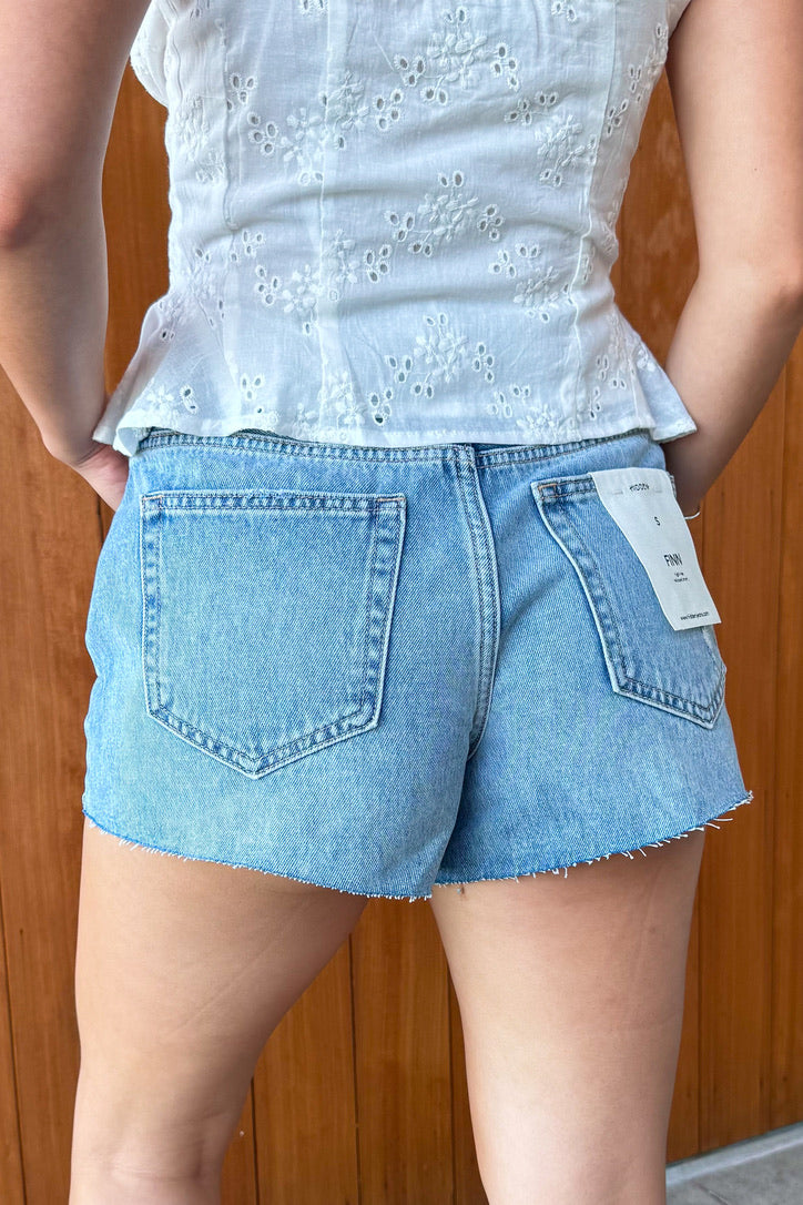 Hidden: Sunny Sky High Rise Relax Denim Short