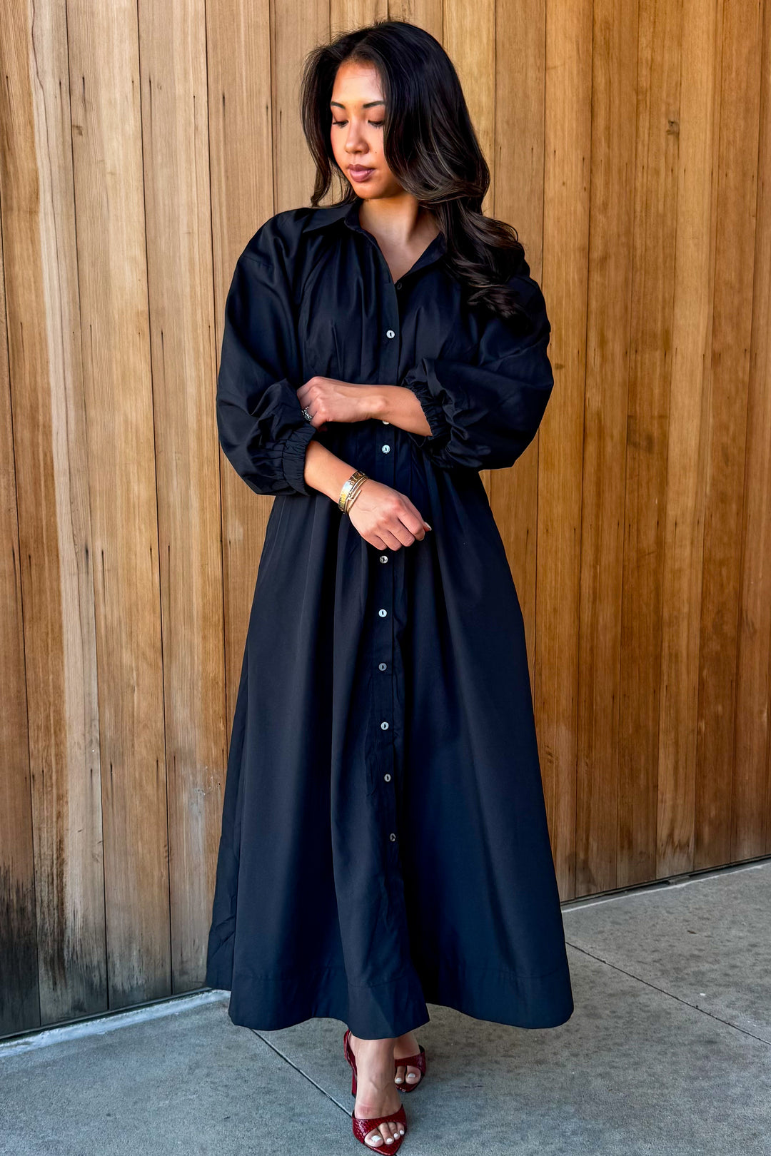 Say Something Collared Midi Dress