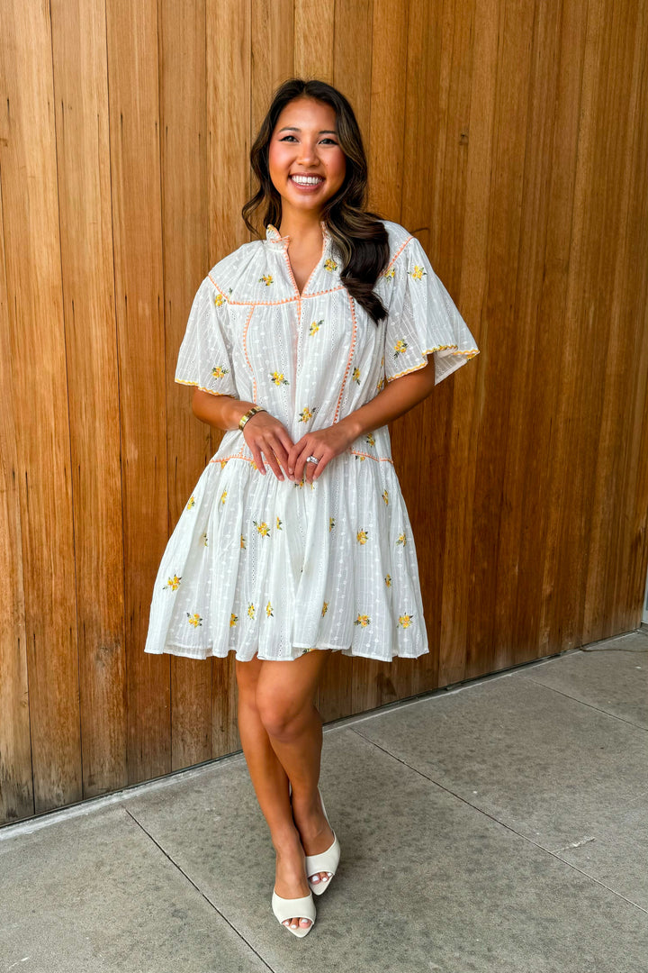 My Heart Blooms Embroidered Dress