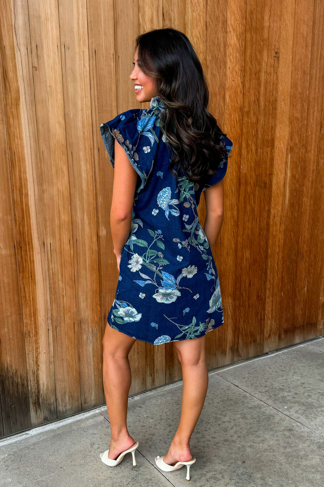 Loved by You Denim Floral Dress