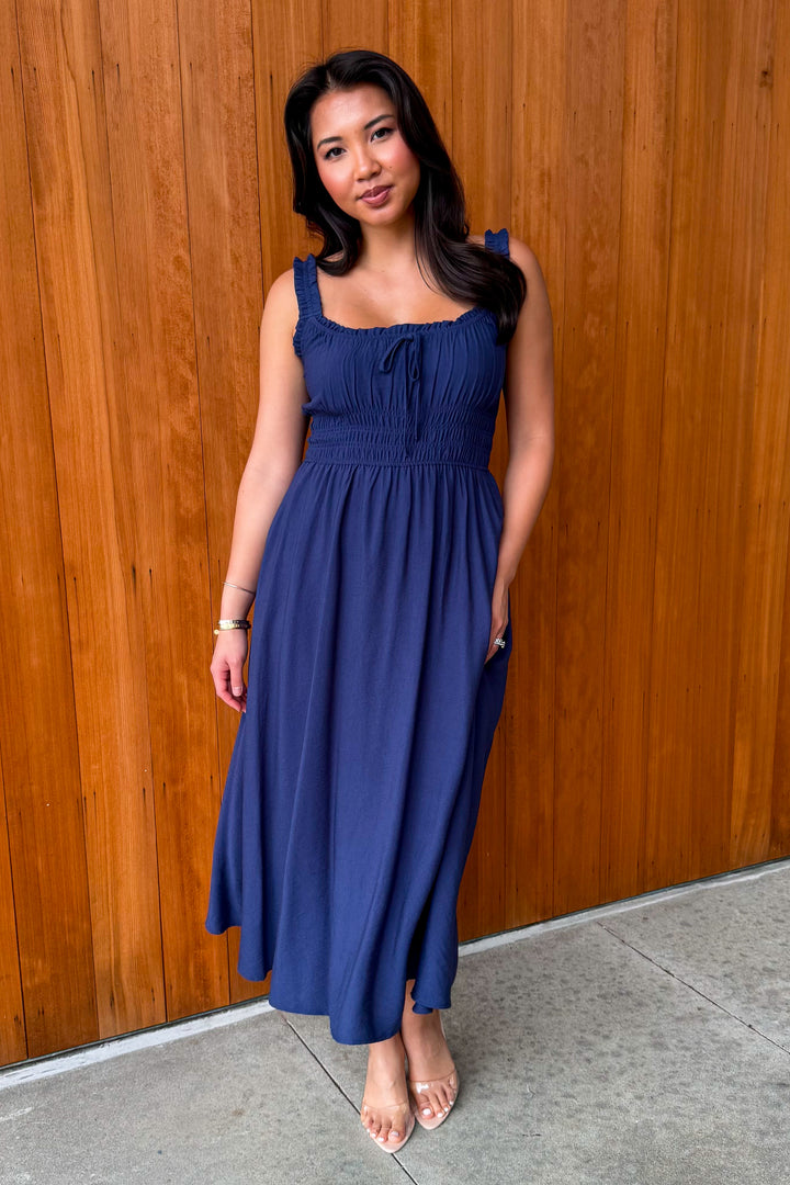 Happy Place Dress- Navy