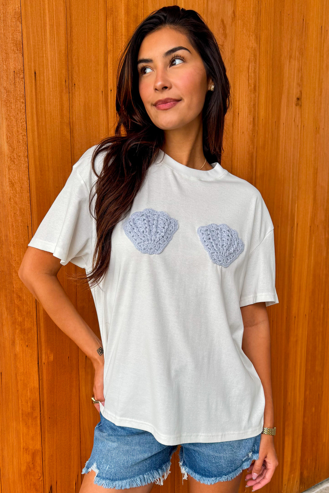 Feels Like Summer Crochet Shell Top