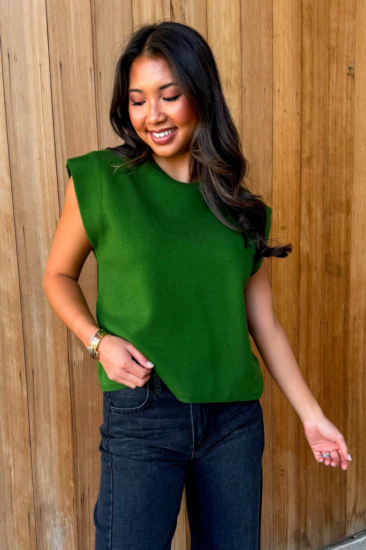 With you Always Knit Top - Fern