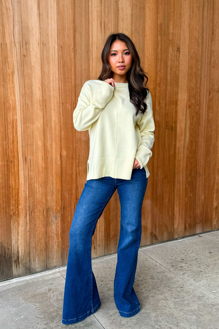 Fireside Cozy Lightweight Ivory Sweater