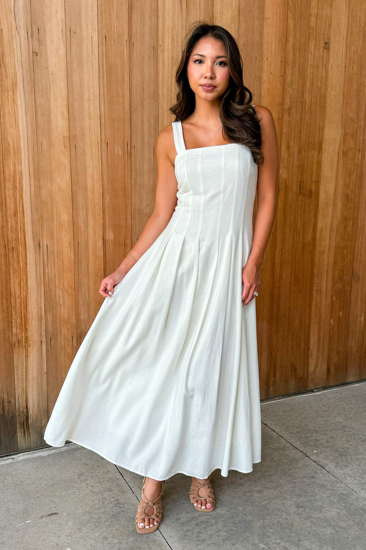 Amalfi Coast Ivory Midi Dress