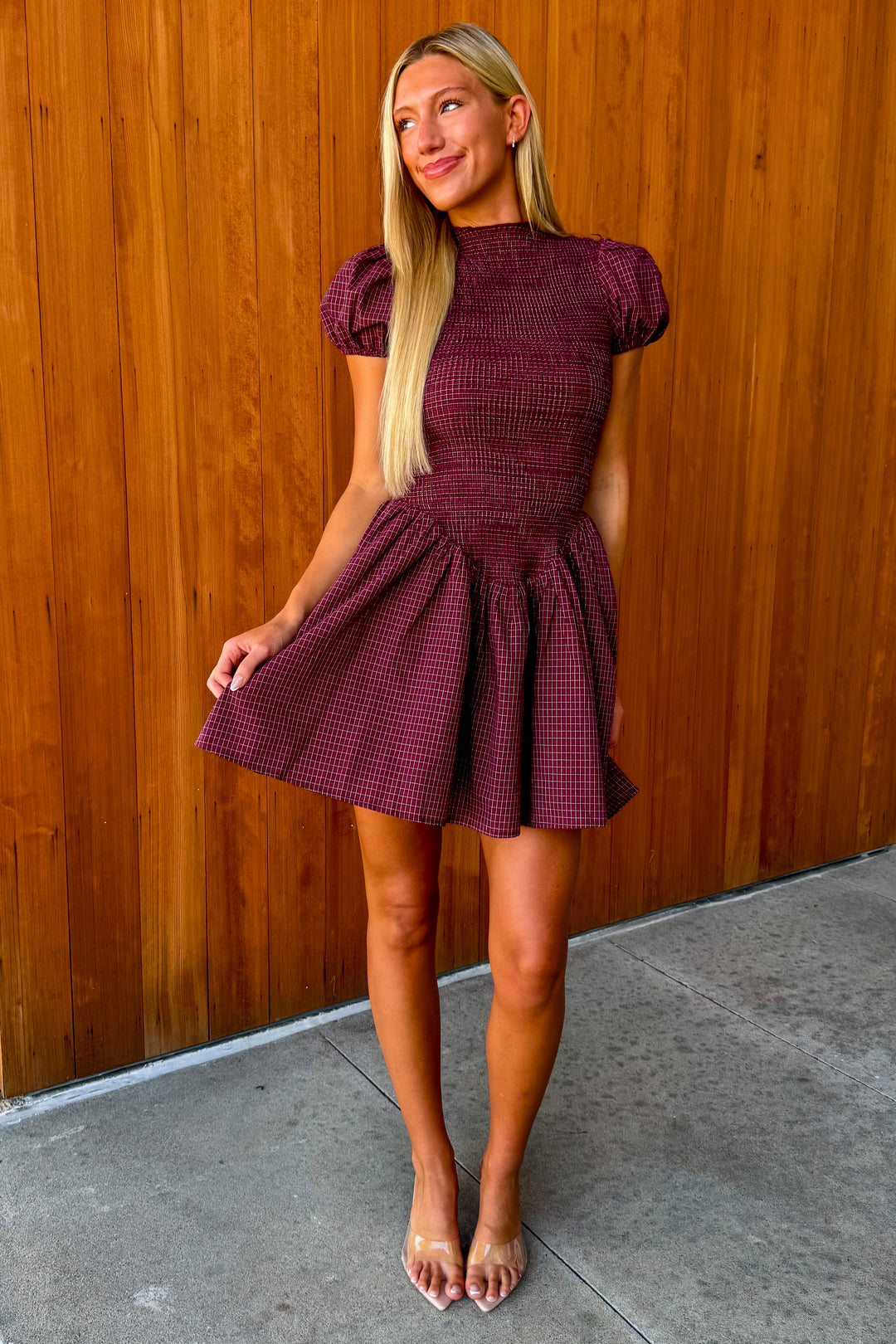 Graceful Movements Gingham Dress