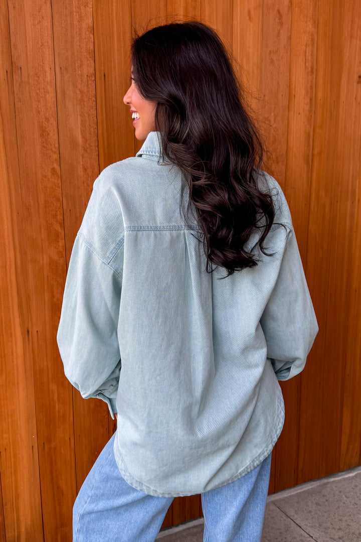 Head and Heart Oversized Denim Shacket