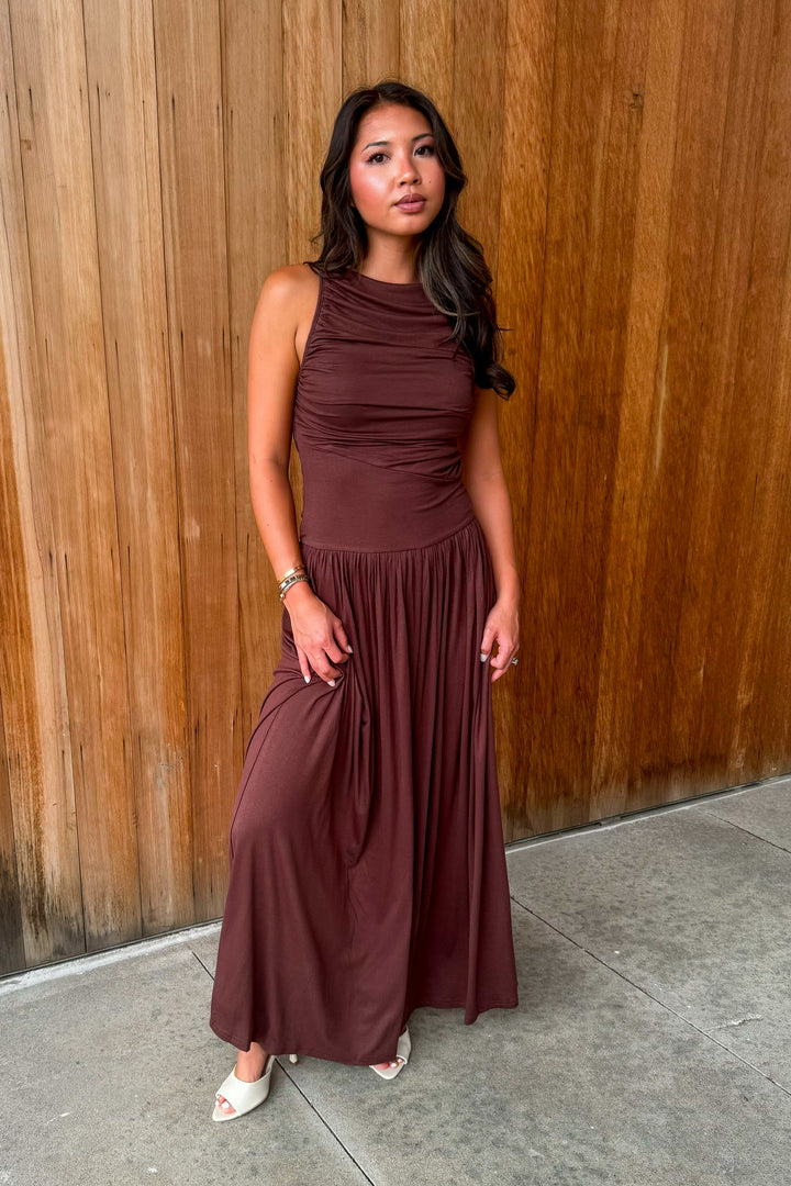 You know Me Maxi Dress -Espresso