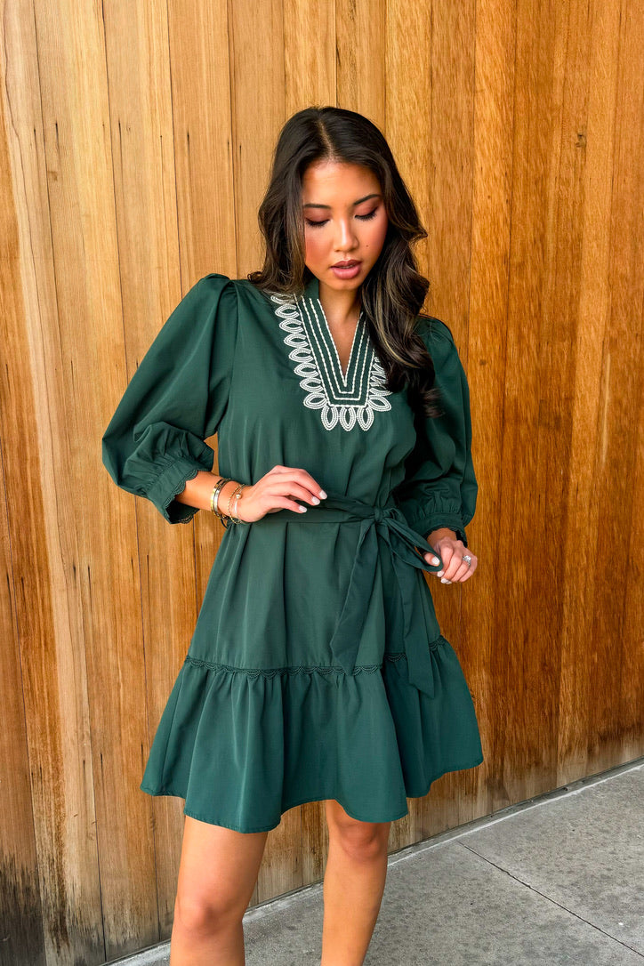 Right for You Embroidered Dress
