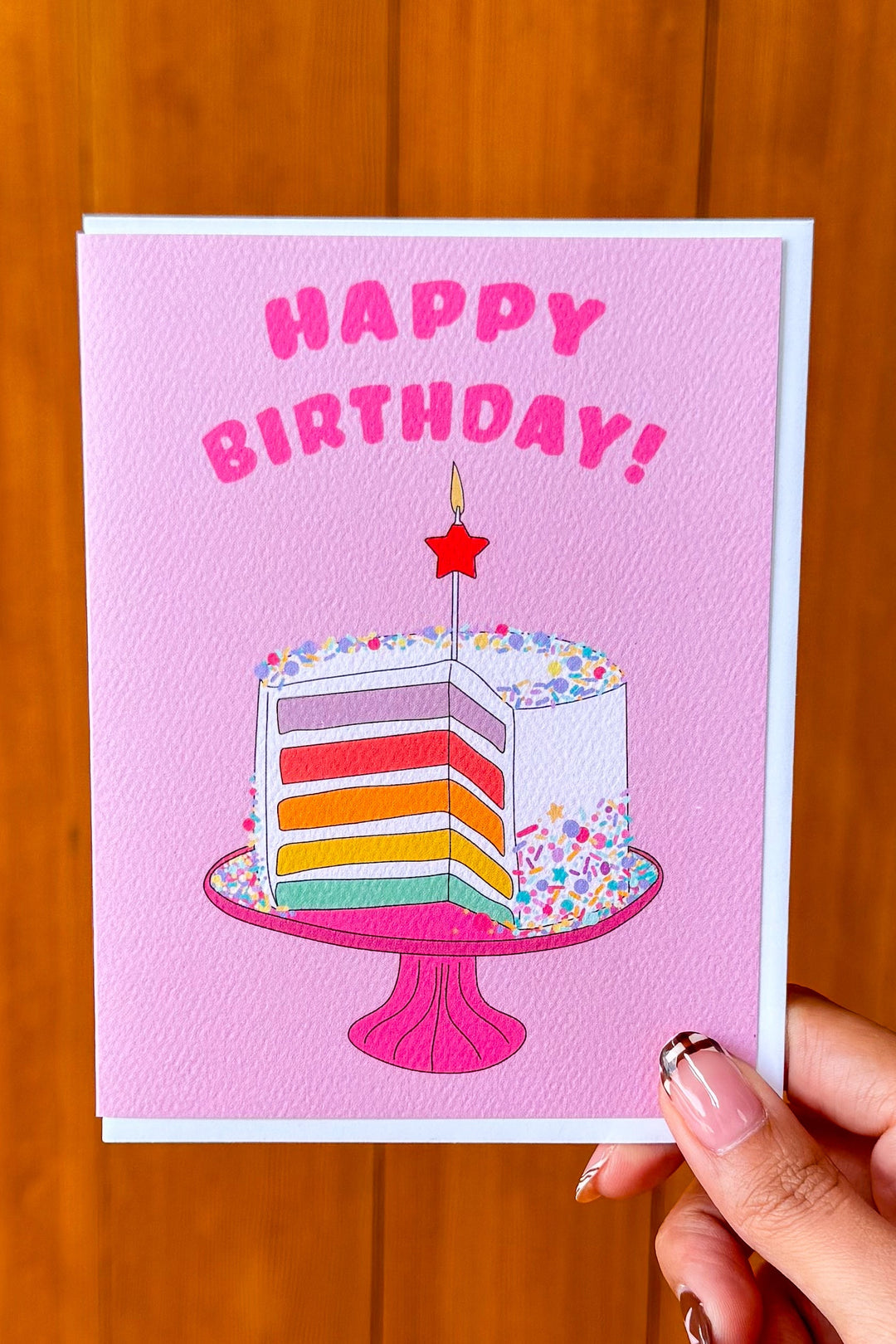 Birthday Rainbow Cake Card