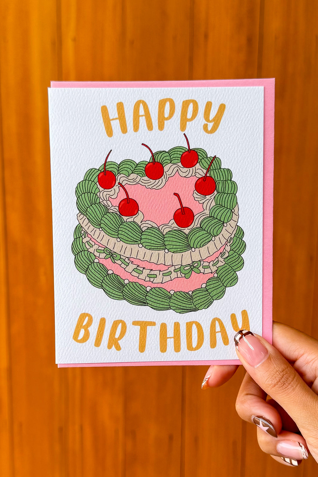 Birthday Cake Cherries on Top Card