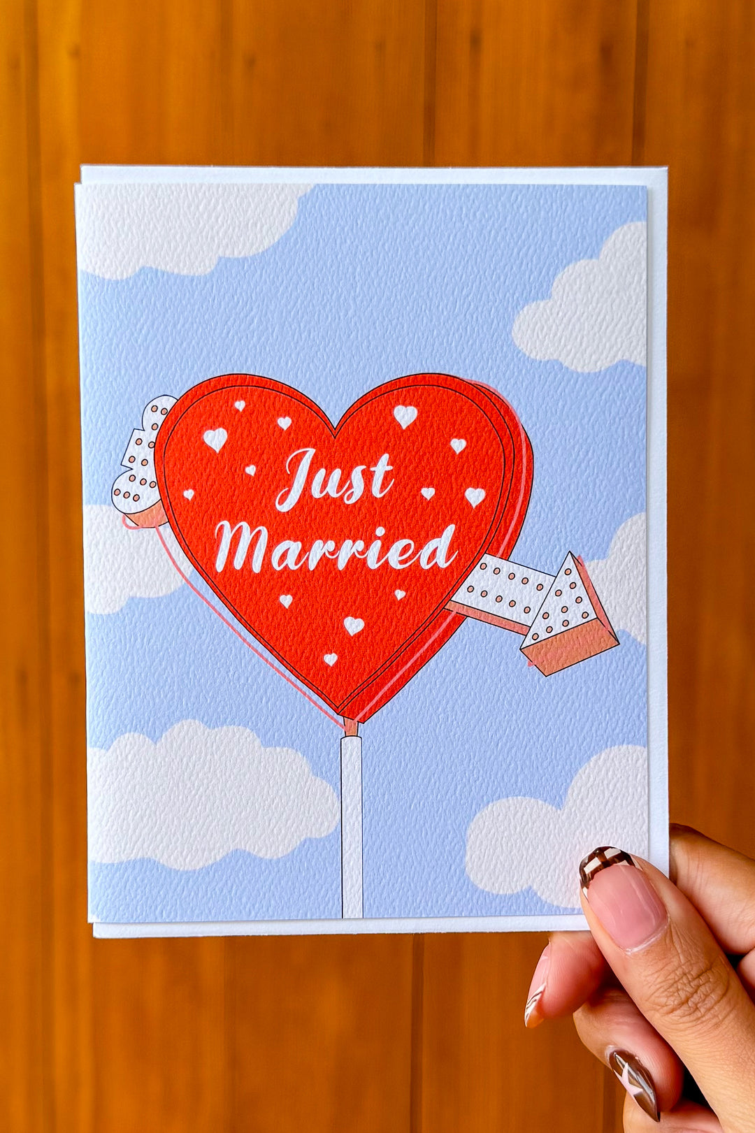 Just Married Neon Card