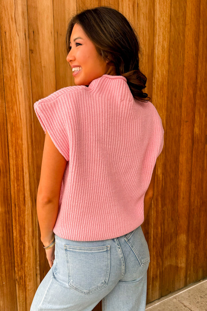 Meet Your Match Baby Pink Turtle Neck Sweater