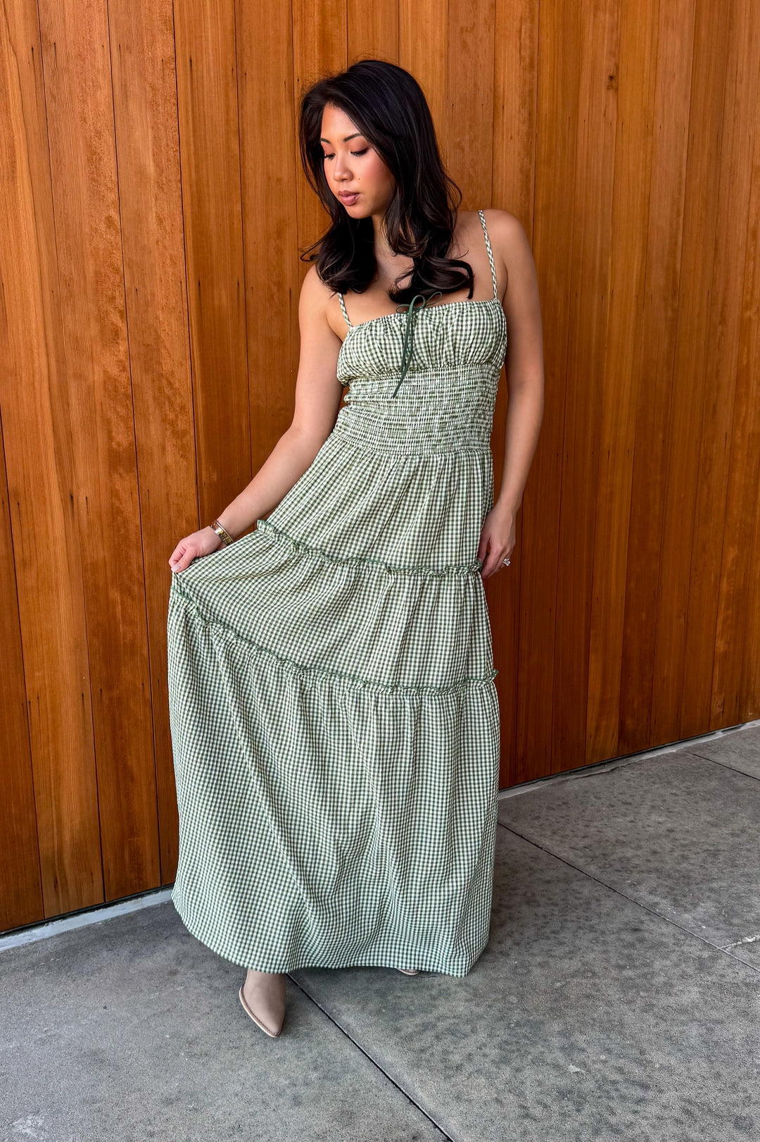 Sweet Serenade Gingham Maxi Dress Anjouil's Sweet Serenade Gingham Maxi Dress Anjouil's