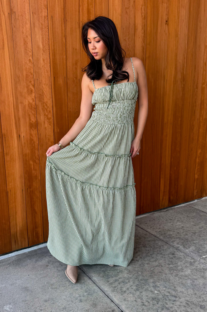 Sweet Serenade Gingham Maxi Dress