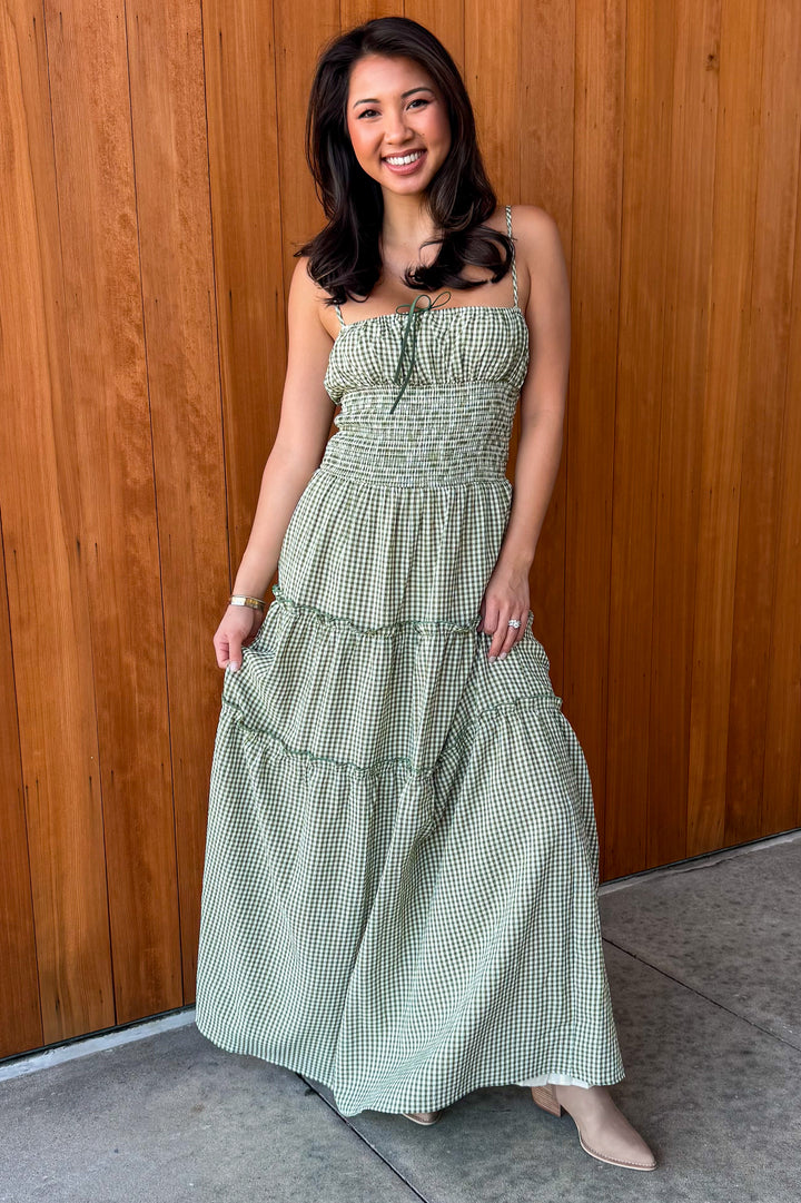 Sweet Serenade Gingham Maxi Dress