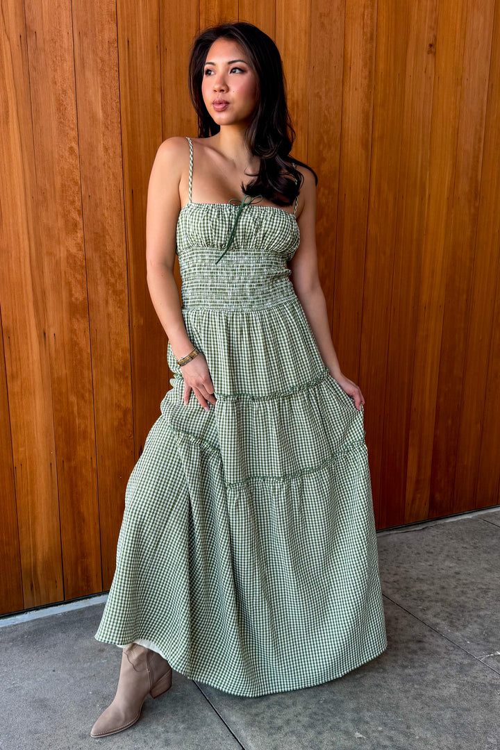 Sweet Serenade Gingham Maxi Dress