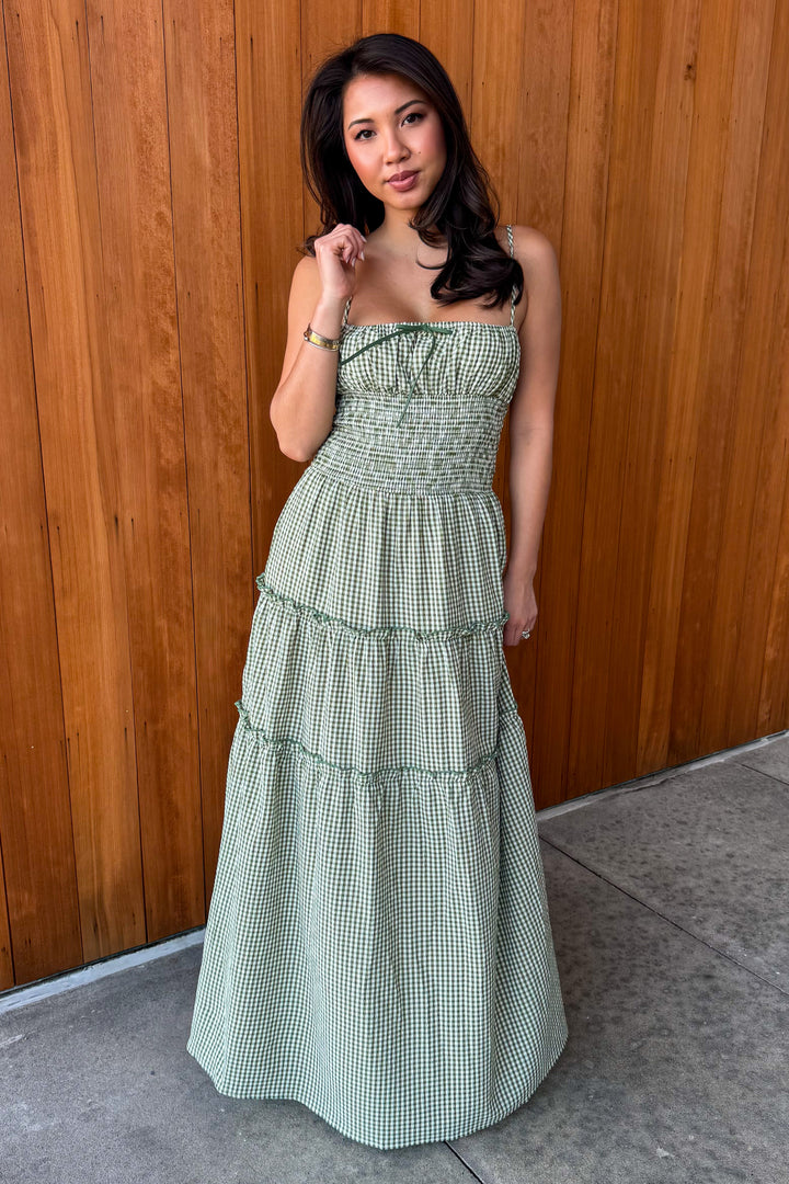 Sweet Serenade Gingham Maxi Dress