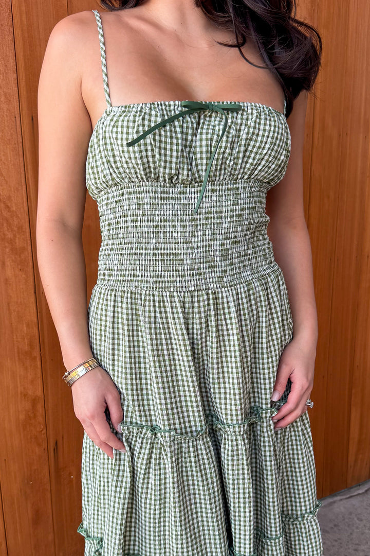Sweet Serenade Gingham Maxi Dress